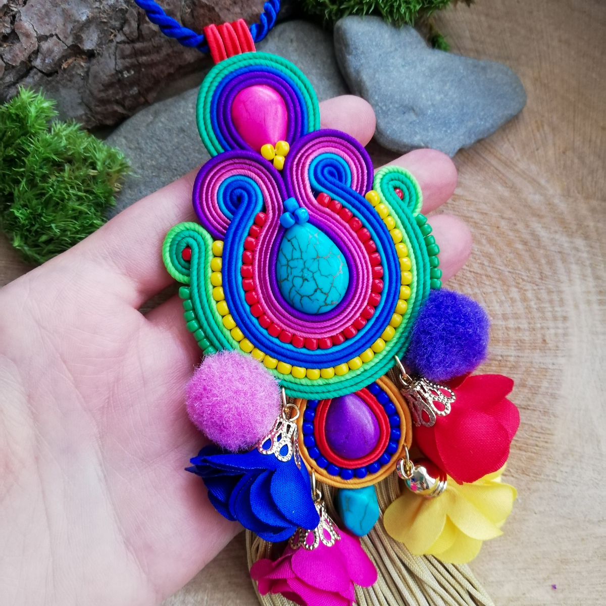 Wisior Boho kolorowy - obrazek 3