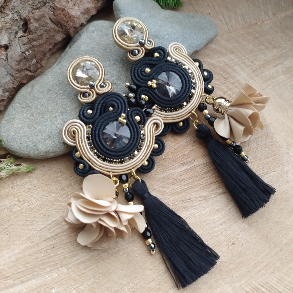 Kolczyki Boho Boho beż