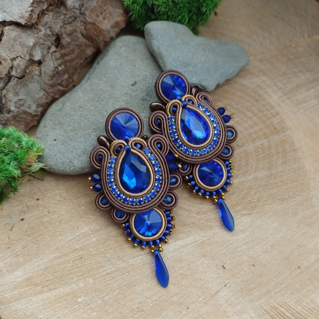 Kolczyki Classic brąz