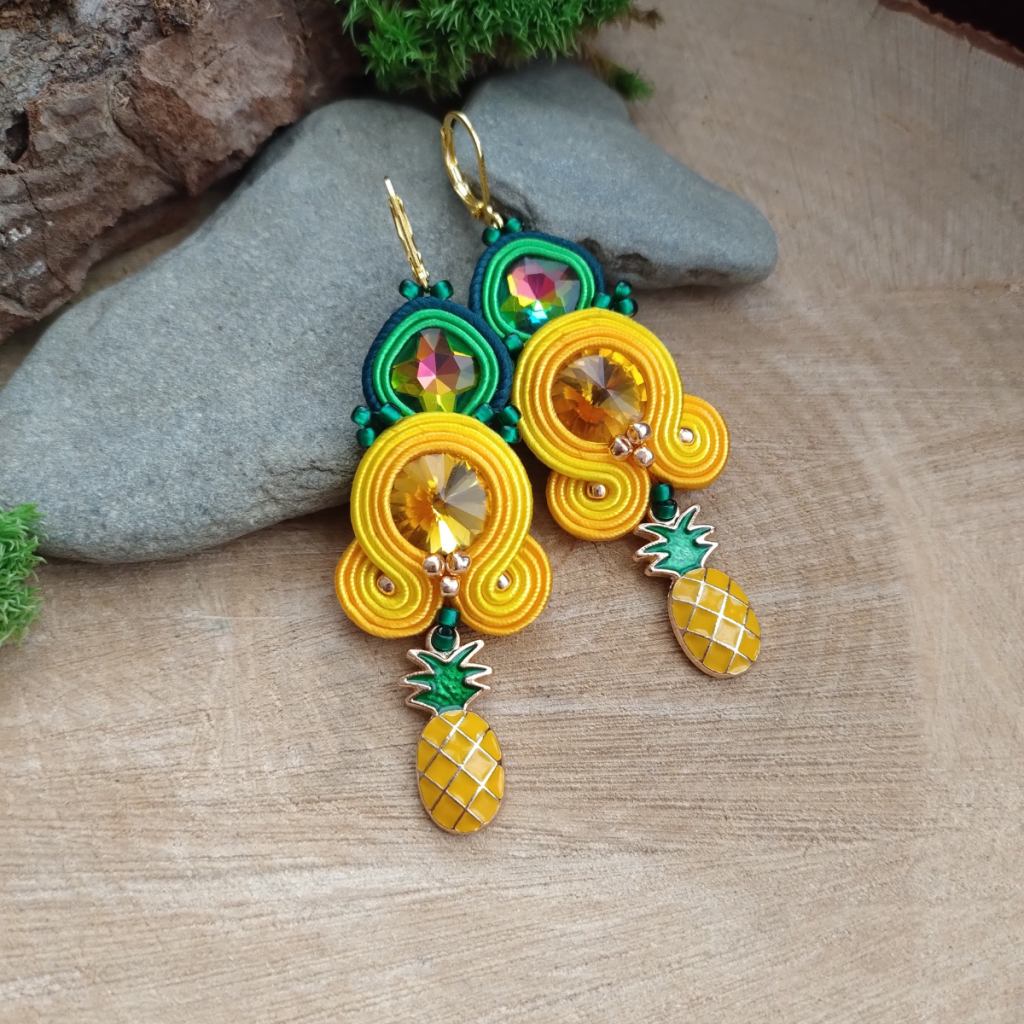 Kolczyki Ananasy