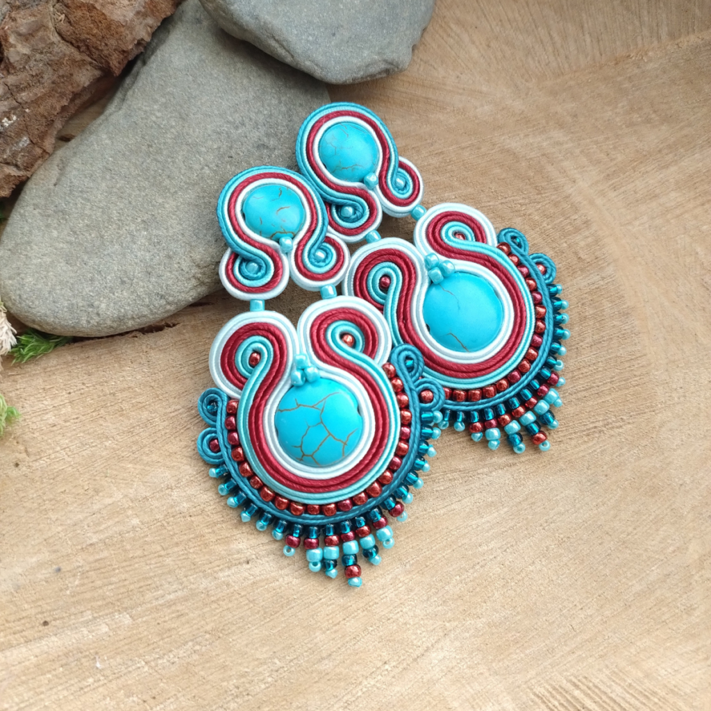 Kolczyki Maya turkus