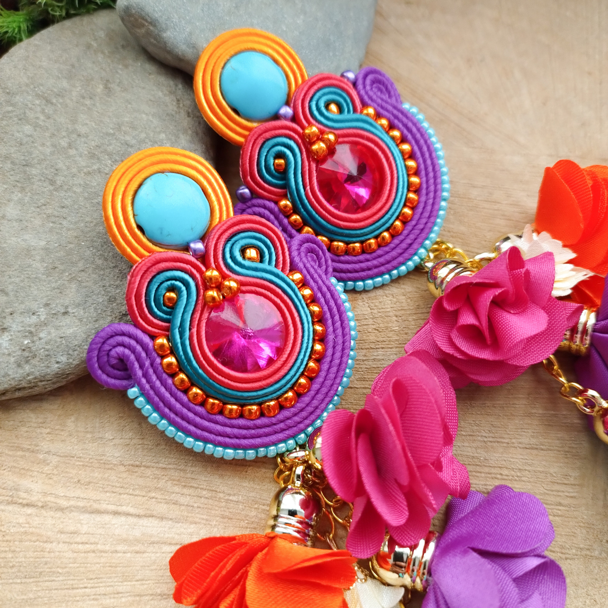 Kolczyki Boho Flowers - obrazek 2