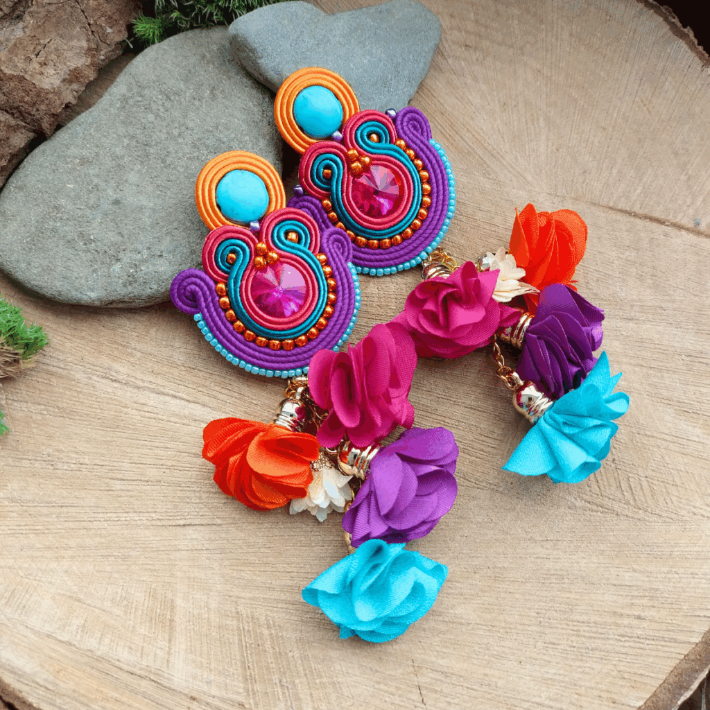 Kolczyki Boho Flowers