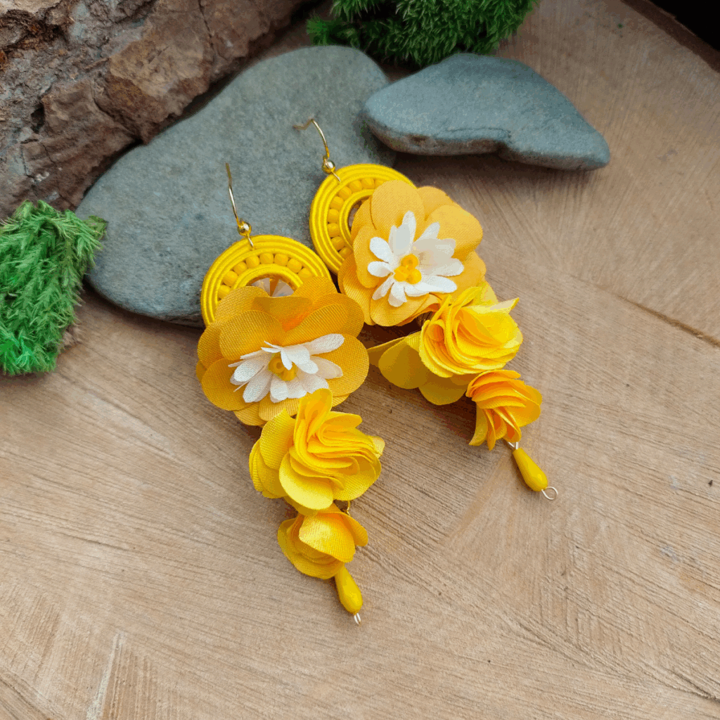 Kolczyki Flowers Żółte