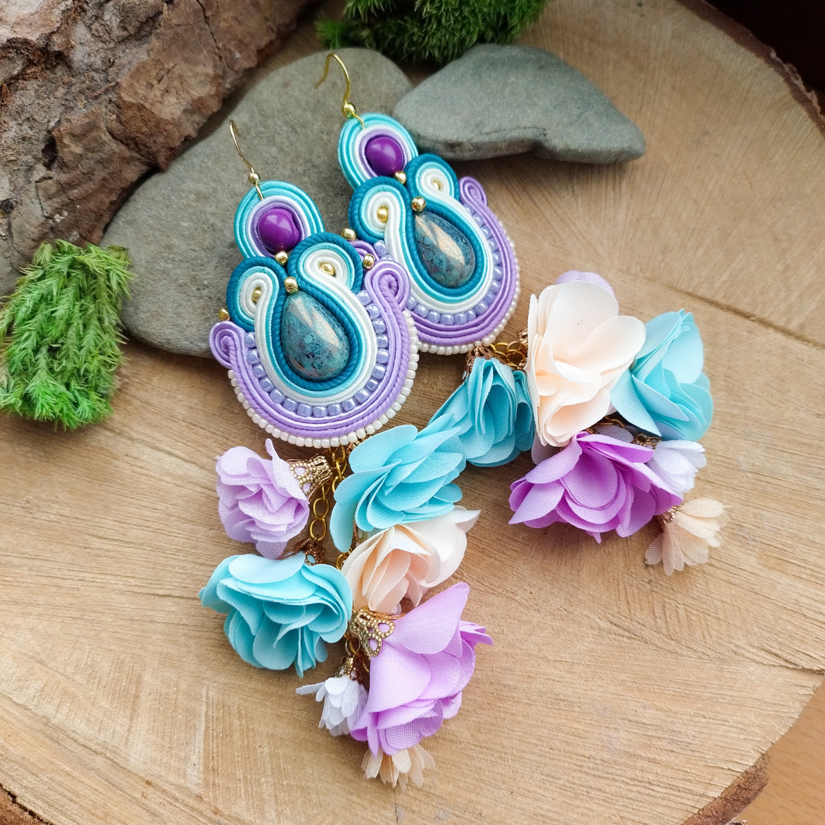 Kolczyki Boho Flowers