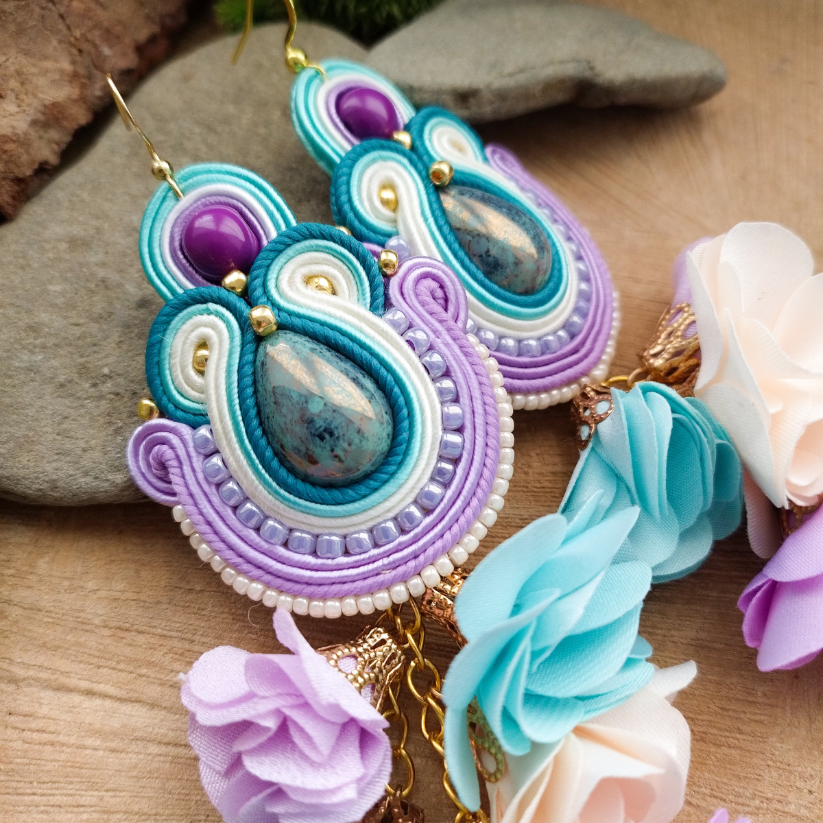 Kolczyki Boho Flowers - obrazek 3