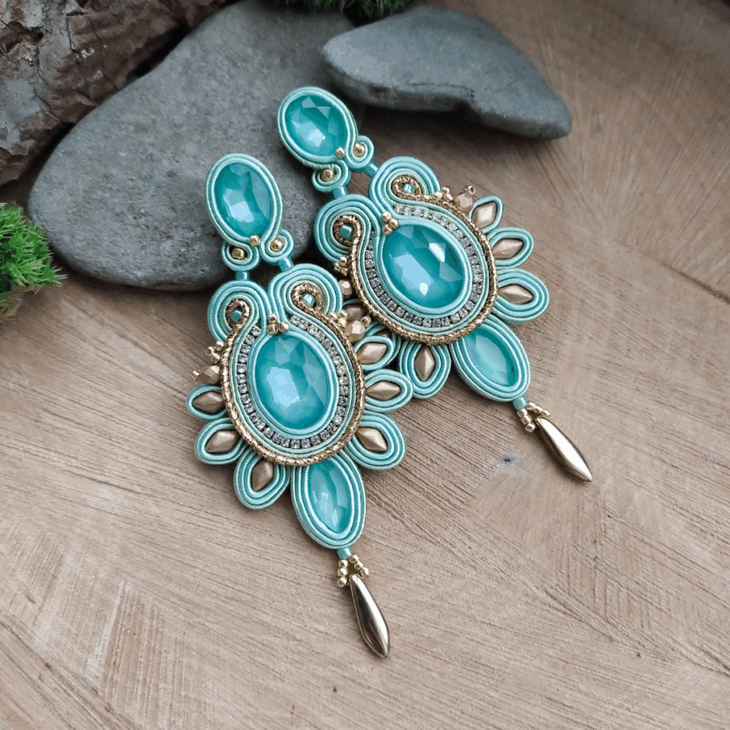 Kolczyki Queen Miętowe