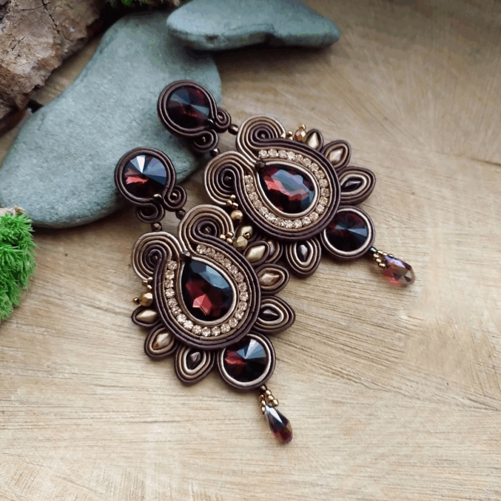 Kolczyki Queen Czekoladowe