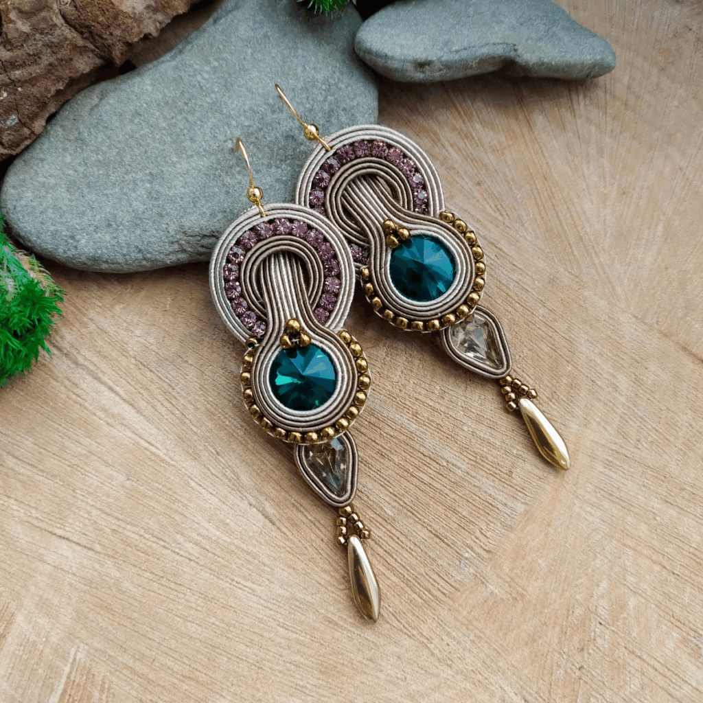 Kolczyki Brillant Beżowe