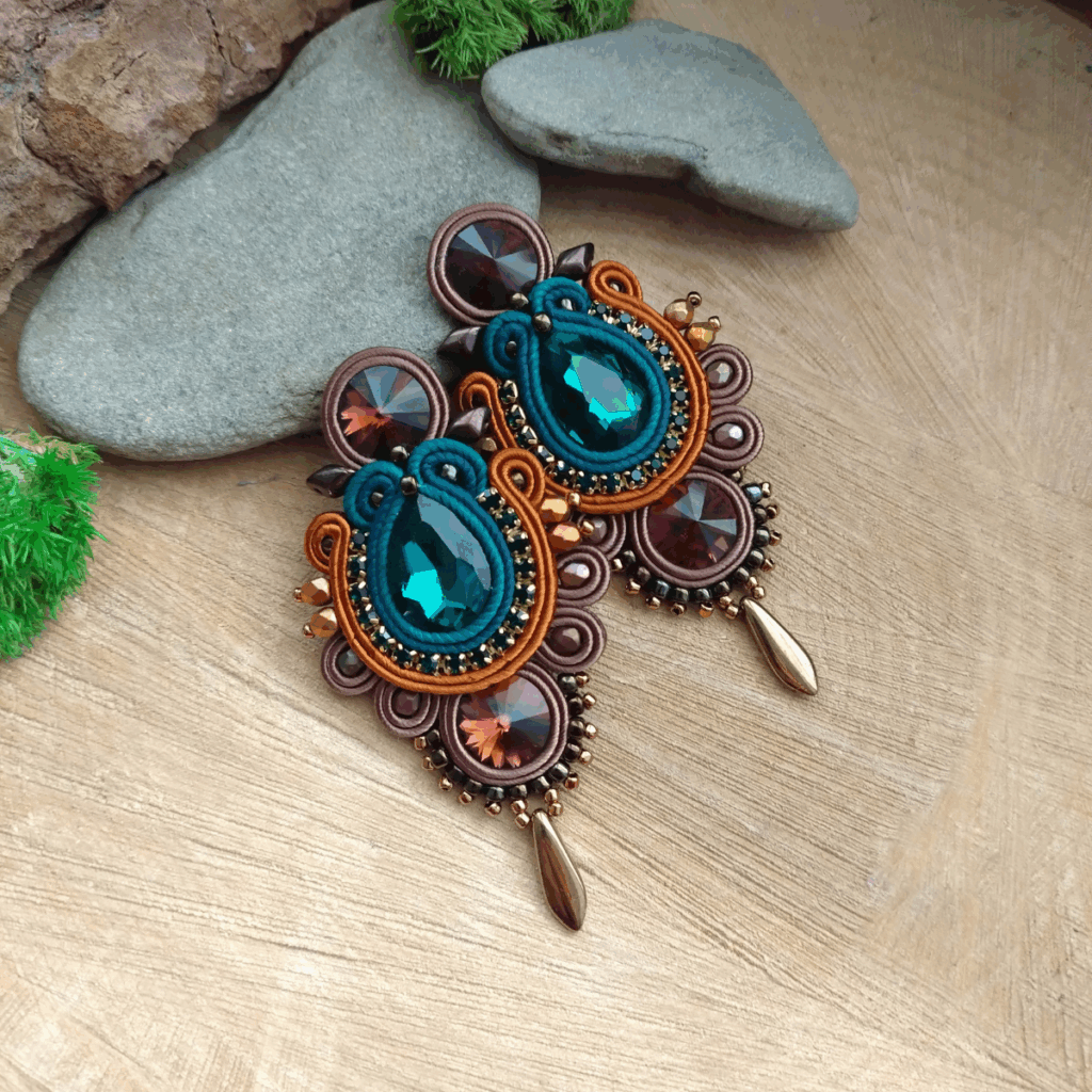 Kolczyki Classic Brąz