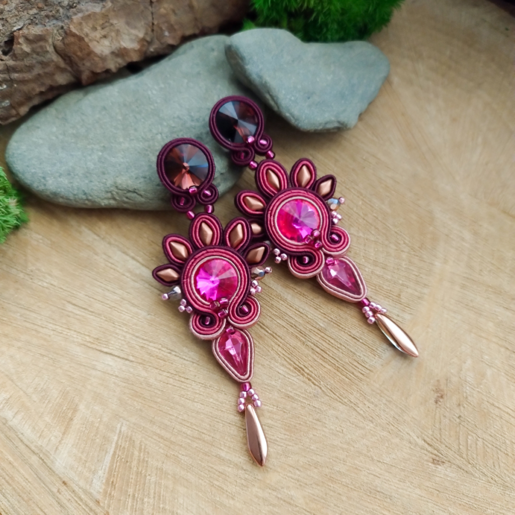 Kolczyki Felicja Róż