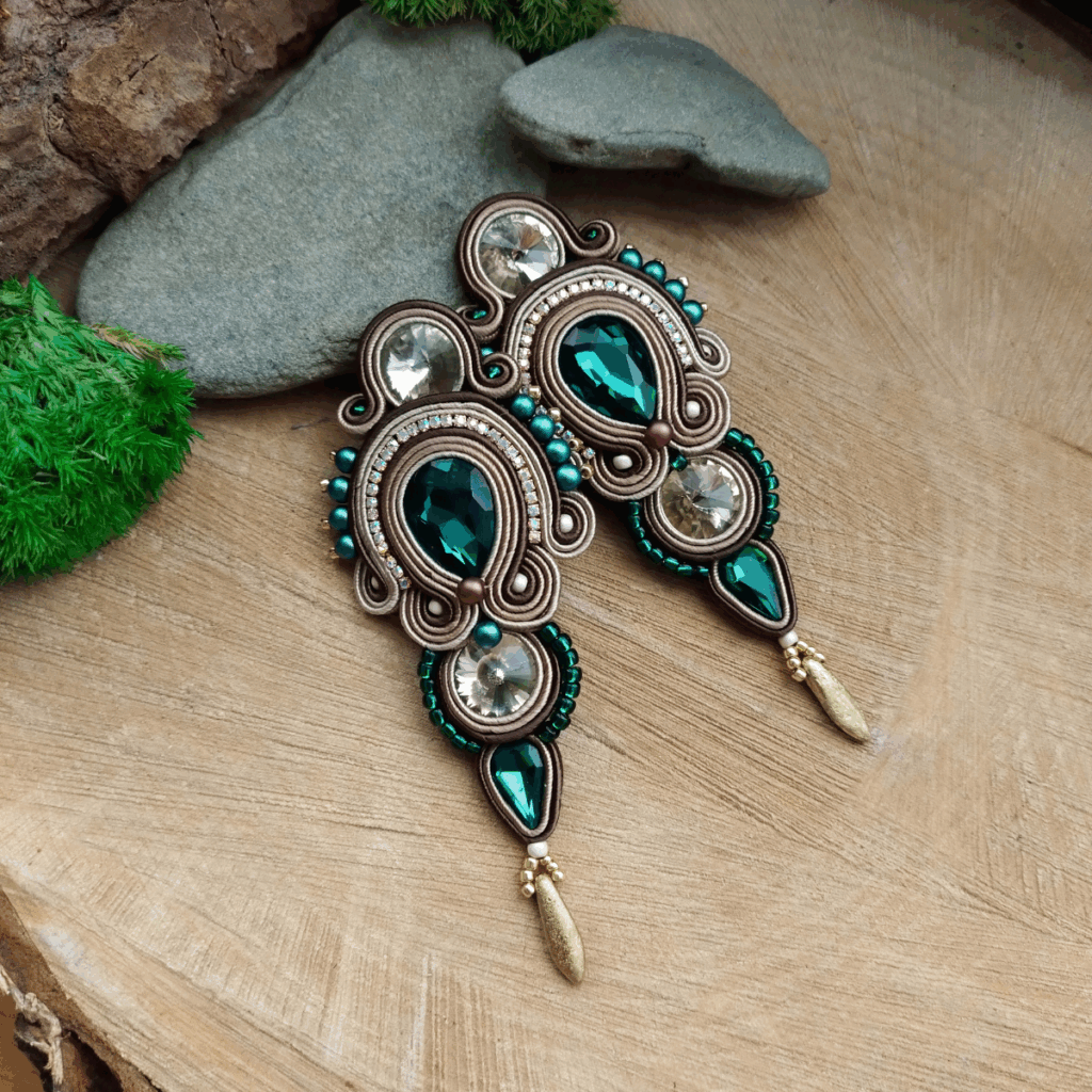 Kolczyki Sople Beżowe