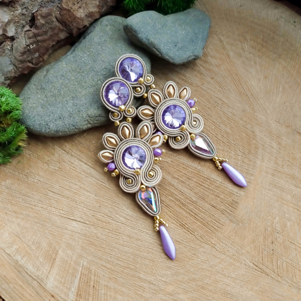 Kolczyki Felicja Beż