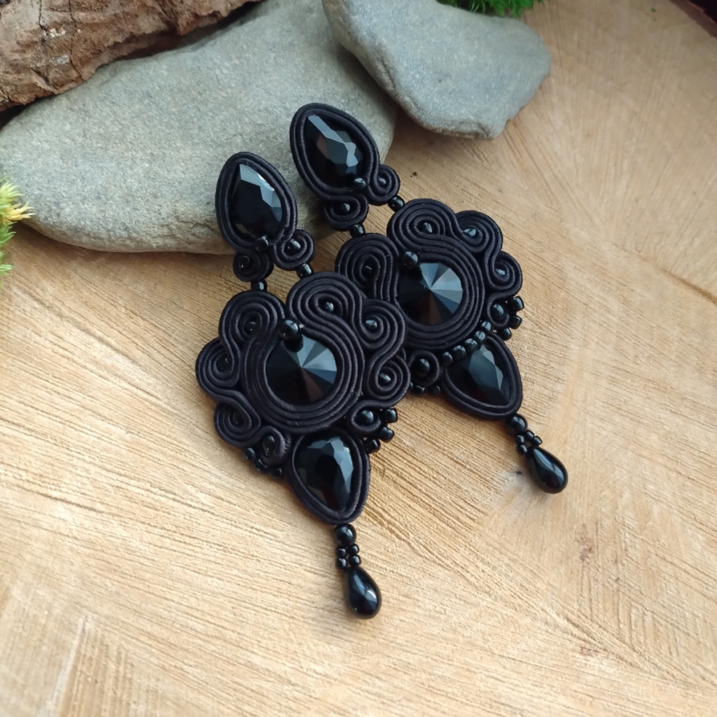 Kolczyki Grace Czarne