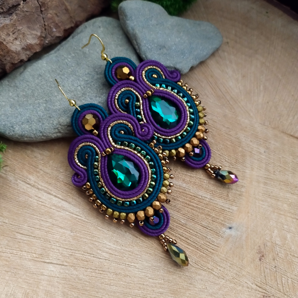 Kolczyki Julie Fiolet