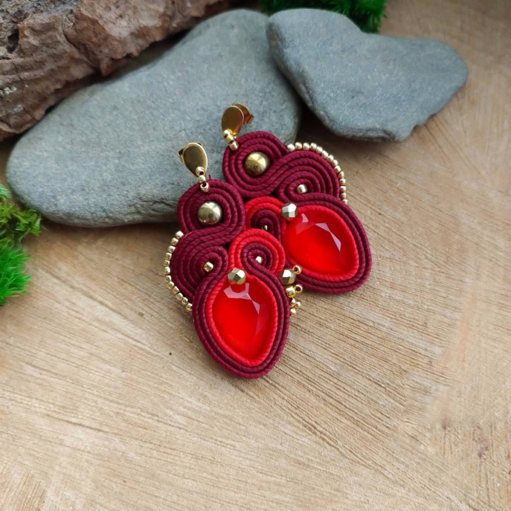 Kolczyki Valentina Czerwone