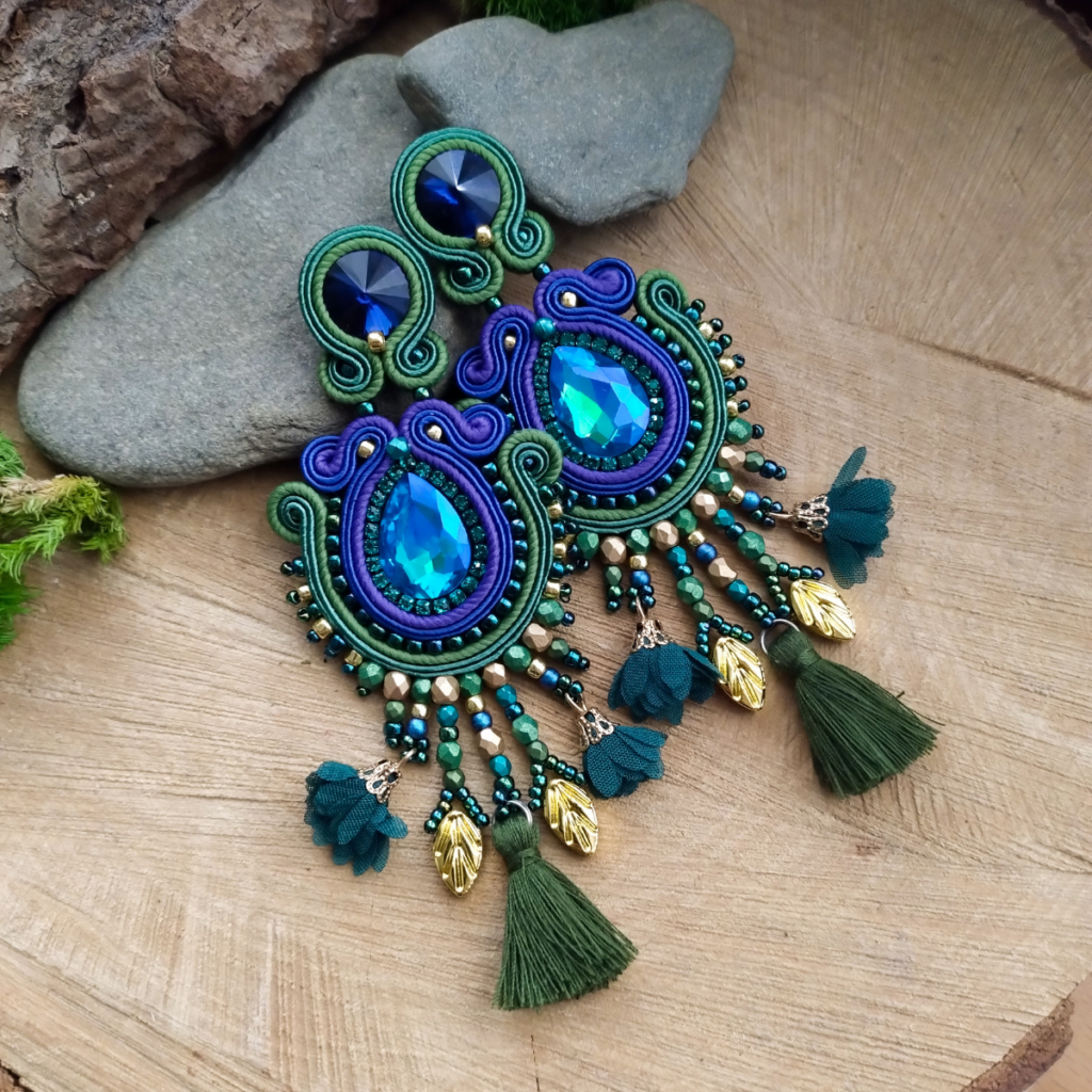 Kolczyki Lou Zielone