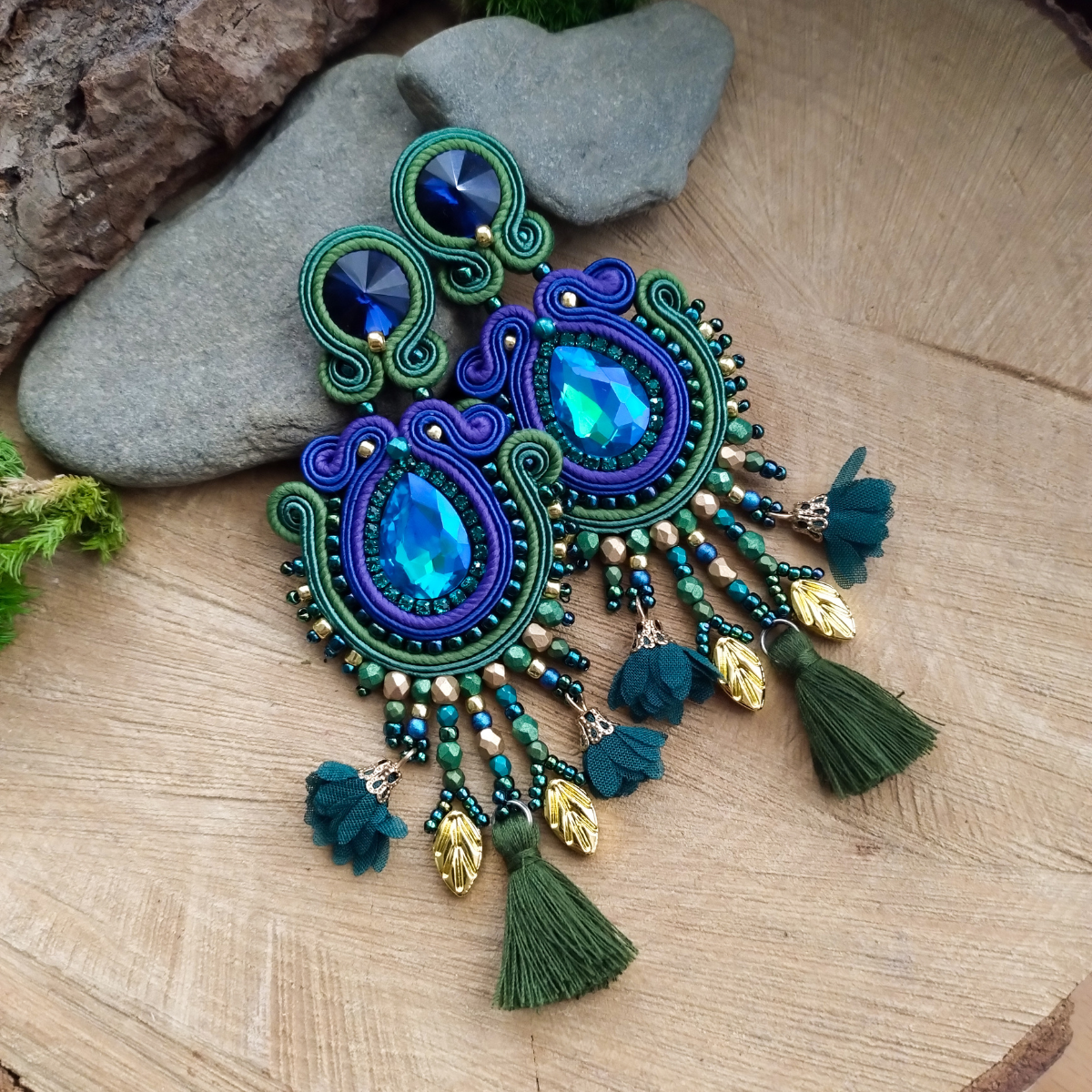 Kolczyki Lou Zielone