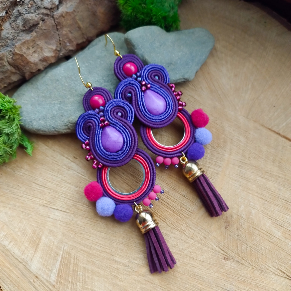 Kolczyki Misz Masz Fiolet