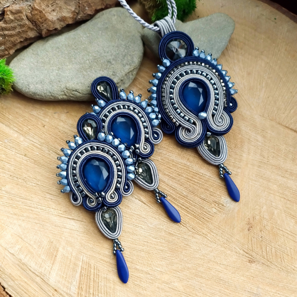 Komplet Inez Granatowy