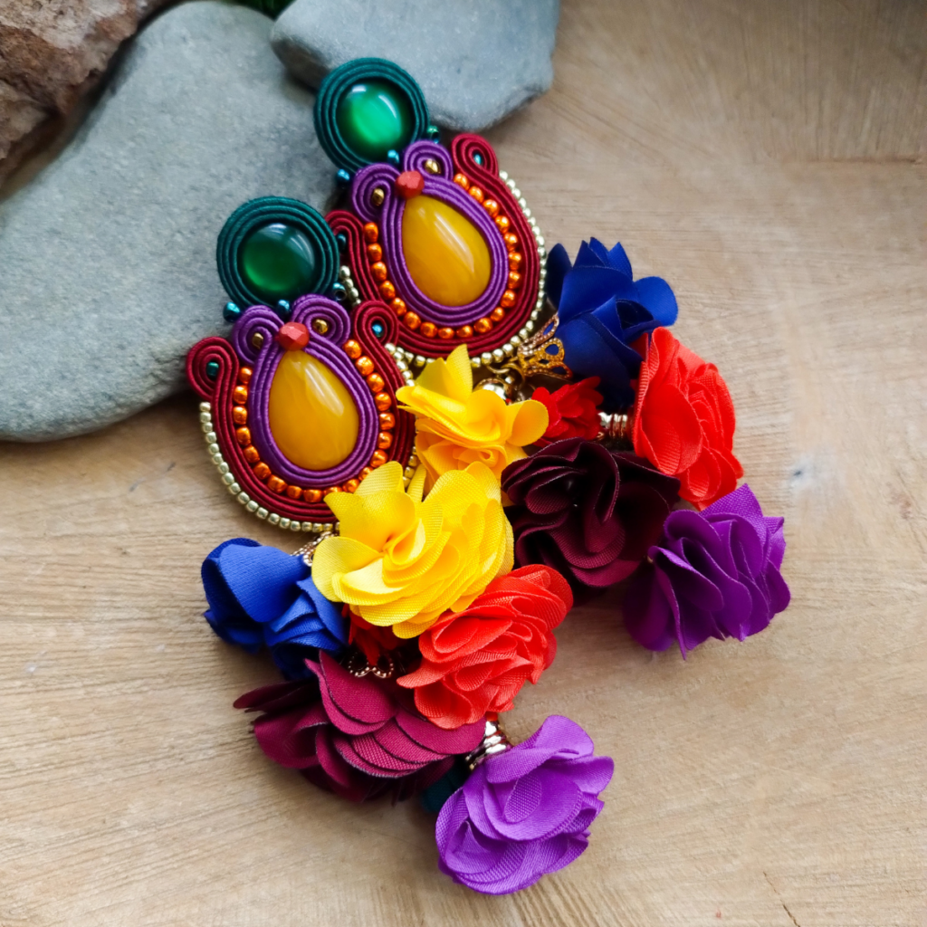 Kolczyki Boho Flowers Kolorowe