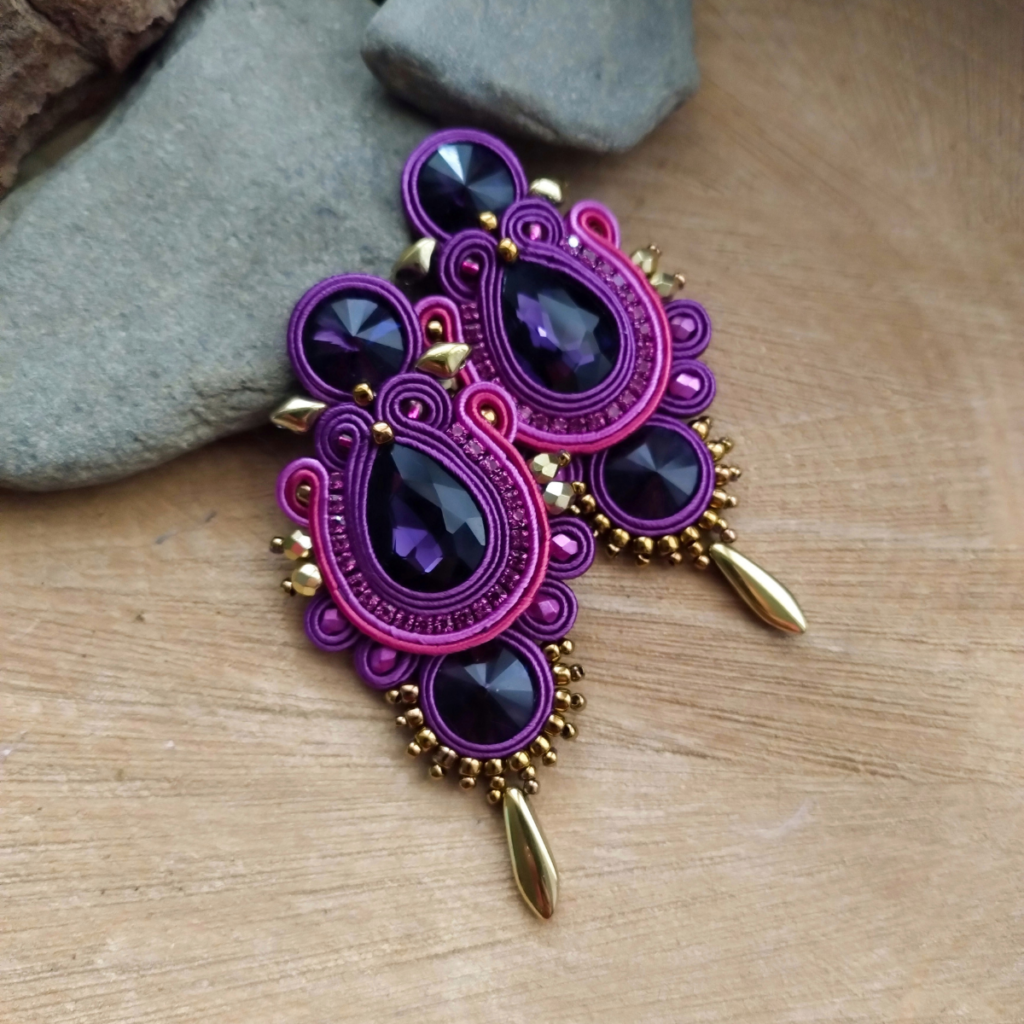 Kolczyki Classic Fiolet