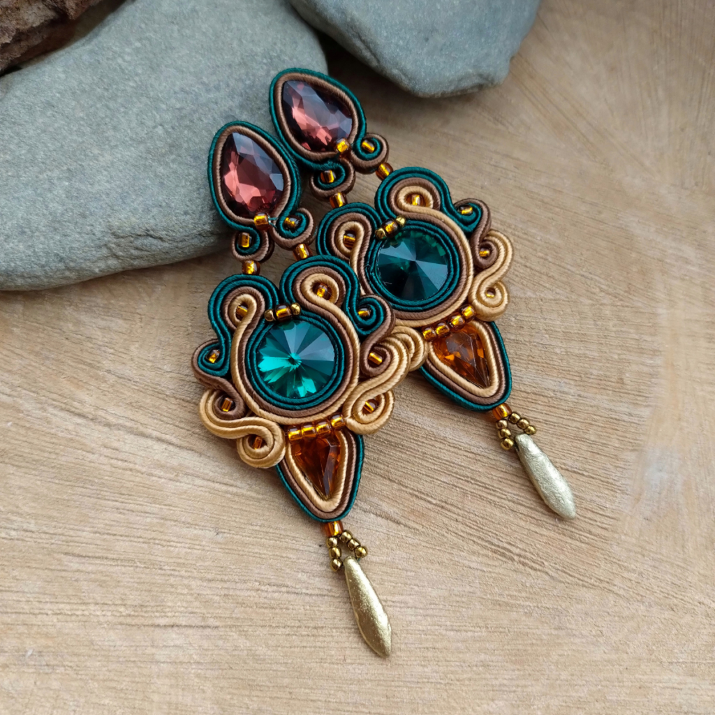 Kolczyki Grace Brąz